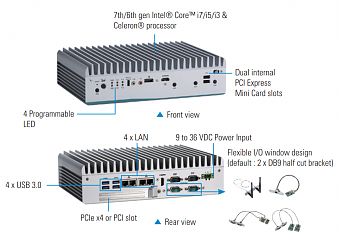 Компактный встраиваемый компьютер eBOX700-891-FL-PCI-DC