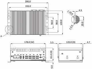 Ультракомпактный встраиваемый компьютер eBOX570-13P-i5