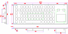 Промышленная клавиатура K-TEK-D343TP-FN-W-US/RU-PS2