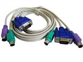Кабель KVM Cable PS/2 - 3M VGA + 2xPS/2 to VGA + 2xPS/2