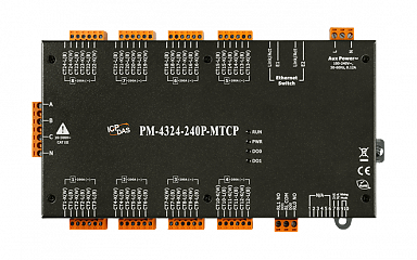 Интеллектуальный многоканальный измеритель параметров сети PM-4324-240P-MTCP