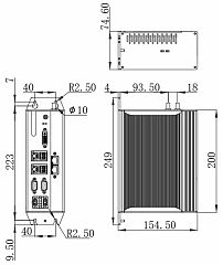 Встраиваемый компьютер на DIN-рейку NP-6111-L2-J6412-4G-SSD512G