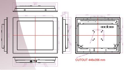 Промышленный  монитор R19L300-IPA3WT/GS