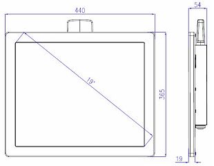 Промышленный панельный компьютер  WP1901T-R1-J1900-8G-SSD256G-Akit