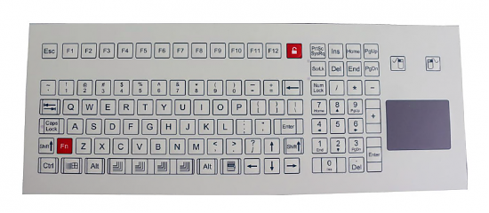 Промышленная клавиатура K-TEK-D410TP-KP-FN-SW-W-US/RU-USB