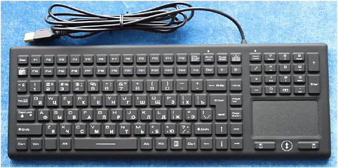 Промышленная клавиатура K-TEK-M369TP-KP-FN-DT-B-US/RU-USB