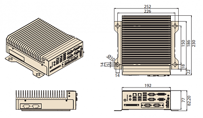 Многослотовый встраиваемый компьютер MIC-7700H-00A1