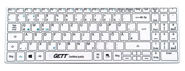 Компактная клавиатура TKG-100-GCQ-AM-BT-IP68-WHITE-USB-US/CYR