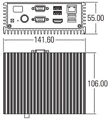 Ультракомпактный встраиваемый компьютер eBOX560-500-FL-DC-6600U