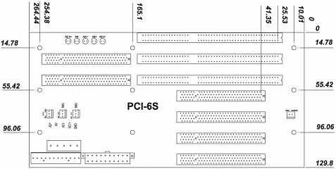 Промышленная кроссплата PCI-6S