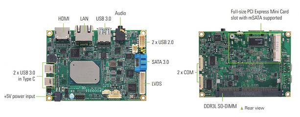 Одноплатный компьютер PICO317HGA-E3940 70°C