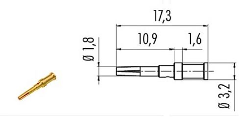 Контакты Pin-For-M12-A-4P-F-Crimp