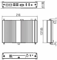 Ультракомпактный встраиваемый компьютер eBOX100-312-FL-DC-N3350 (уценка 1)