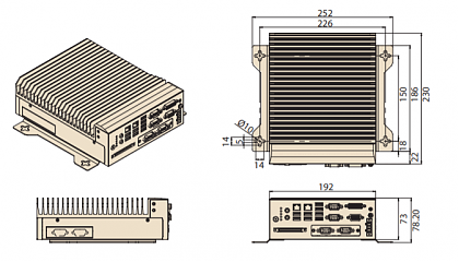 Многослотовый встраиваемый компьютер MIC-7500B-U0A1E