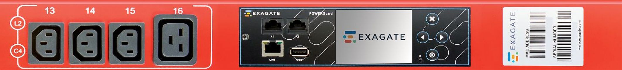 PWG-9132-318-96-TIP POWERGuard PDU, 32A Three Phase ZeroU, 24 x IEC Sockets (18 x C13 - 6 x C19), Inlet Metering