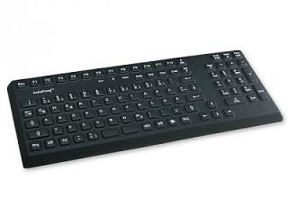 Клавиатура пылевлагозащитная TKG-105-IP68-BLACK-USB-US/CYR (KG19218)