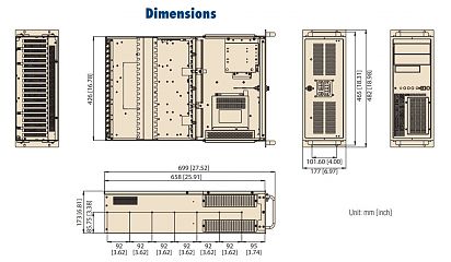 Промышленный компьютерный корпус IPC-623BP-50ZC