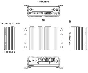 Ультракомпактный встраиваемый компьютер DA-1000-E45