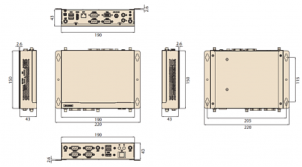 Компактный встраиваемый компьютер EPC-R4680CQ-XAA1E