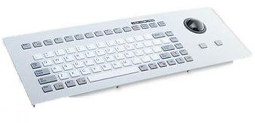 Клавиатура FRONT Key 405TB [BL-USB] встраиваемая, русифицированная, 83 клавиши (силикон), передняя панель из алюминия, трекбол 38мм, подсветка