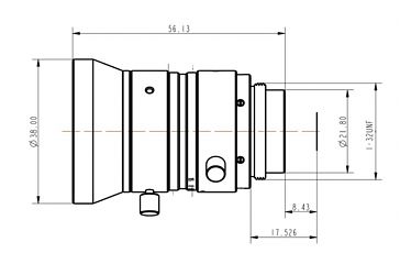 Объектив  FP-0824M10-C23 (замена Daheng HN-P-0824-10M-C2/3)