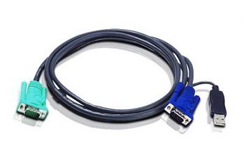 Кабель KVM Cable USB - 3M D-Sub 15 pin to VGA, USB Keyboard / Mouse Cable