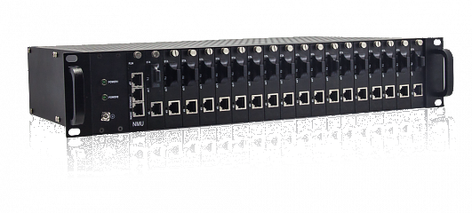 Шасси медиаконвертера RACK2100-R-2AC-N
