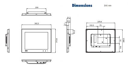 Промышленный монитор FPM-1150G-RHAE