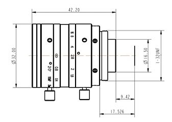 Объектив  FP-1220M10-C23 (замена Daheng HN-P-1220-10M-C2/3)