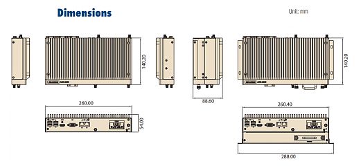 Компактный встраиваемый компьютер ARK-2250L-U3A2