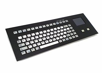 Клавиатура промышленная силиконовая TKG-083b-TOUCH-MODUL-BLACK-PS/2-US/CYR (KG14237B)